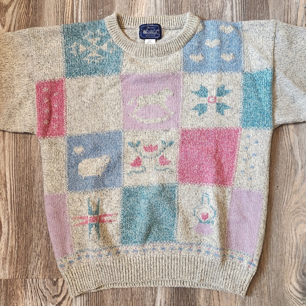 Vintage Woolrich Granny Square Patchwork Wool Ble… - image 6